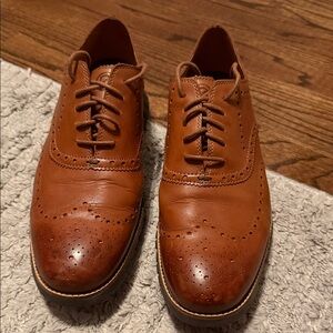 Cole Haan Tan Leather Oxfords